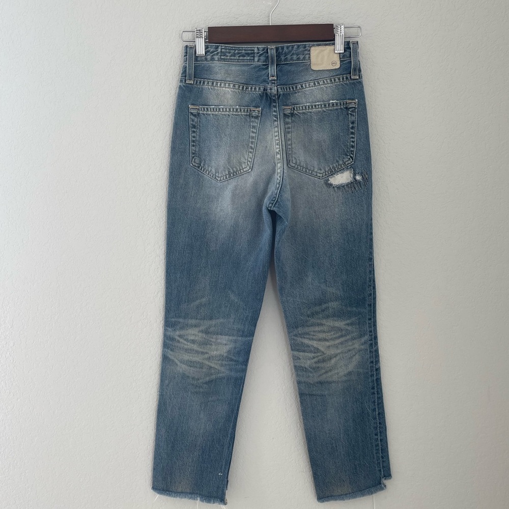 AG Adriano Goldschmied Women's Phoebe High Rise Tapered Leg Super Distressed 24 - Picture 2 of 11